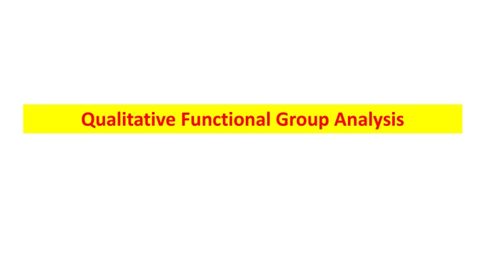 qualitative functional group analysis