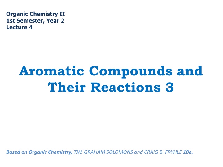 organic chemistry ii 1st semester year 2 lecture 4