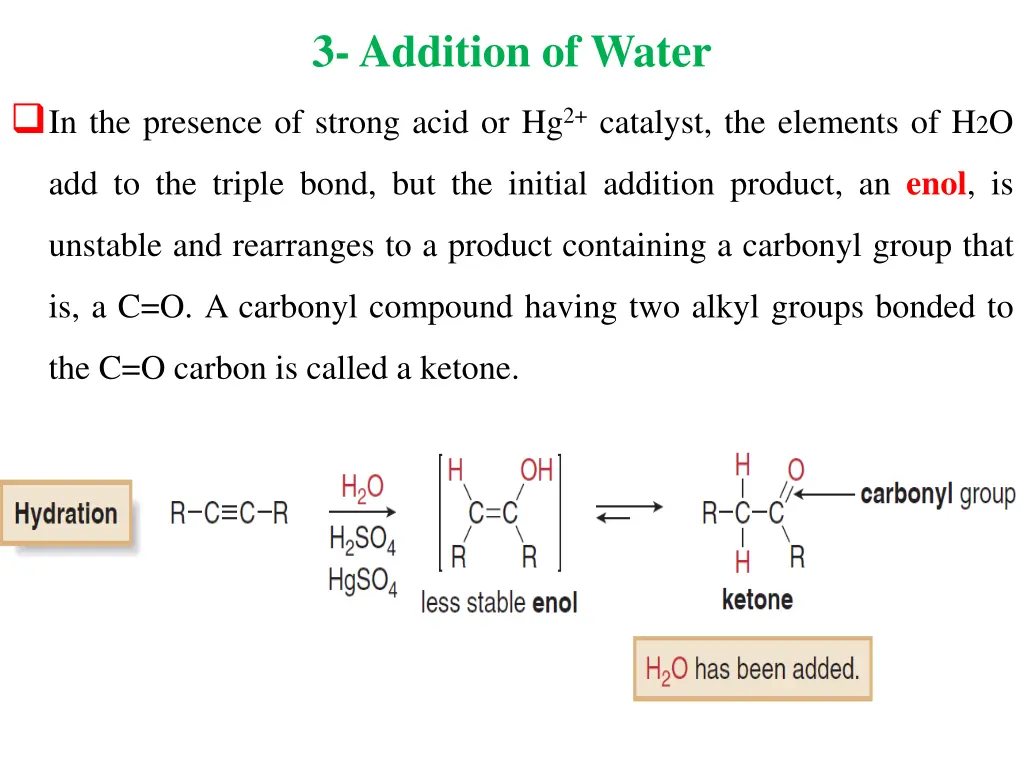 3 addition of water