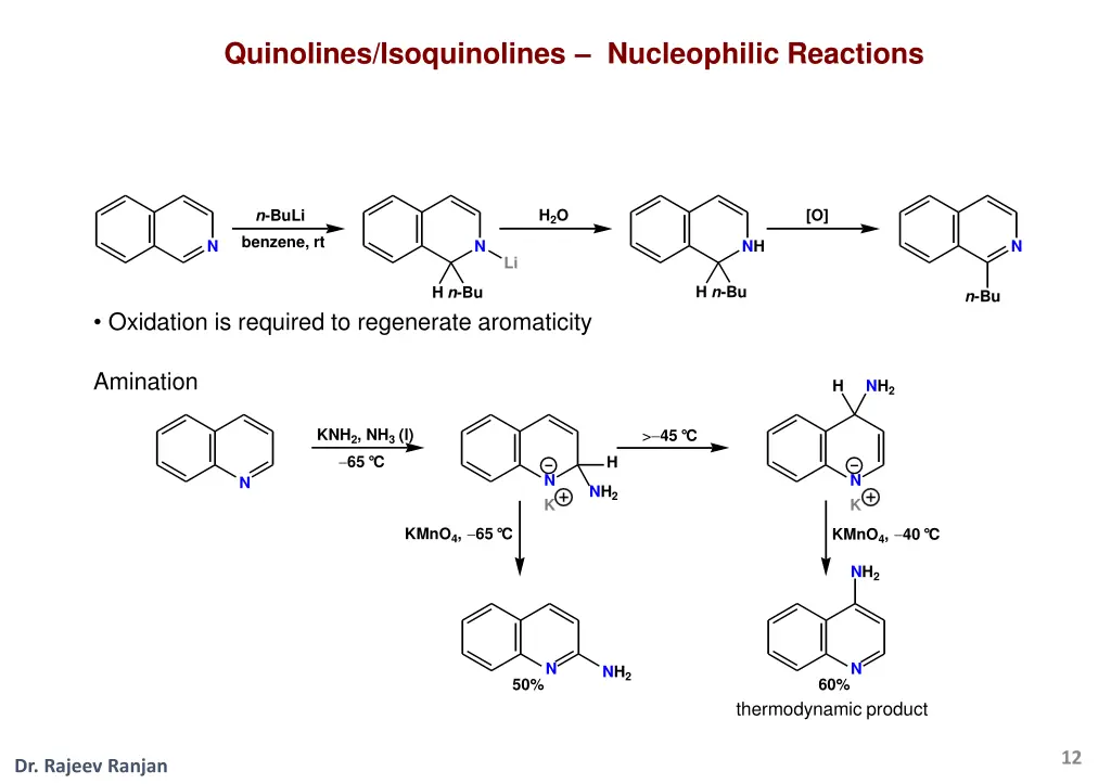 quinolines isoquinolines nucleophilic reactions 1