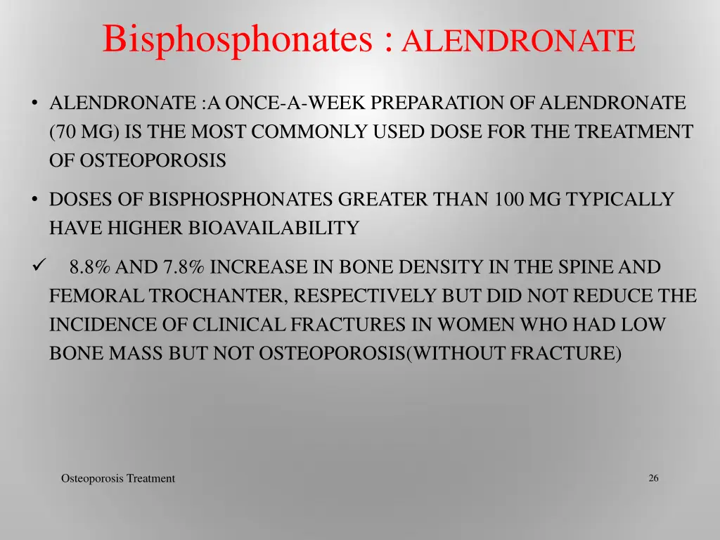 bisphosphonates alendronate