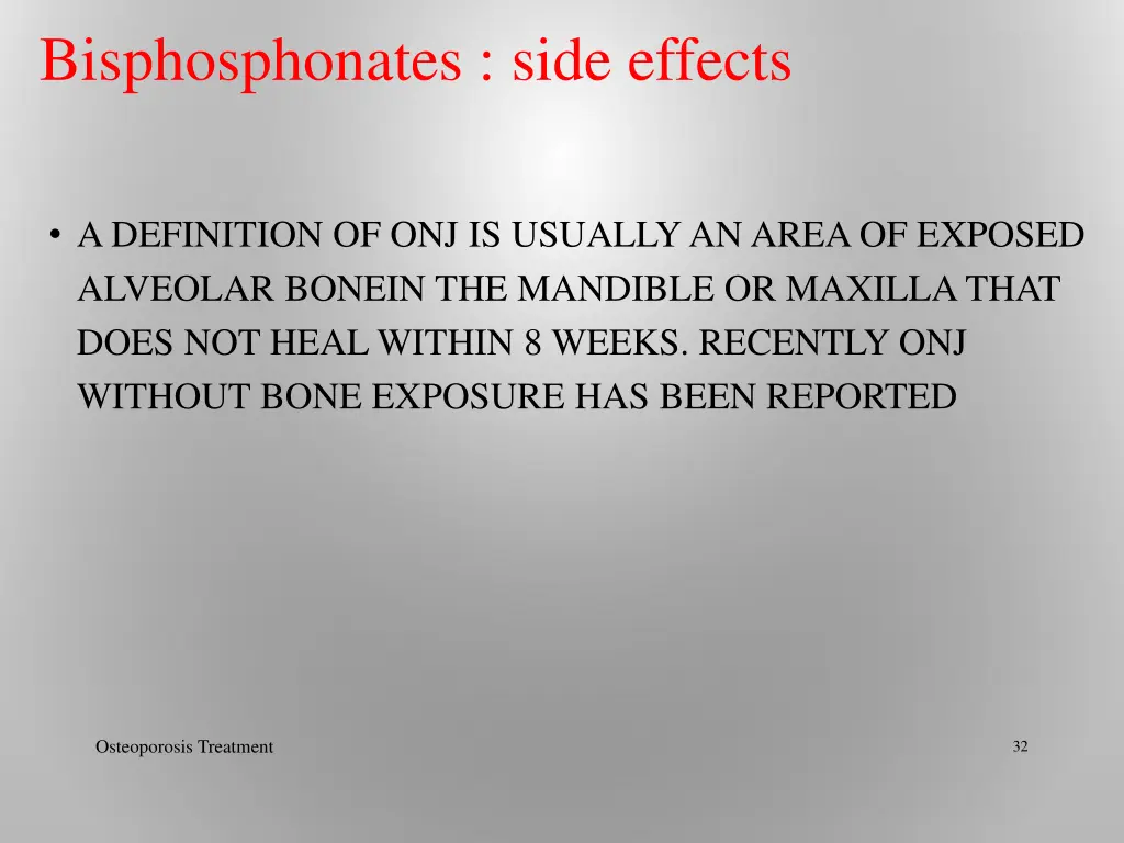 bisphosphonates side effects