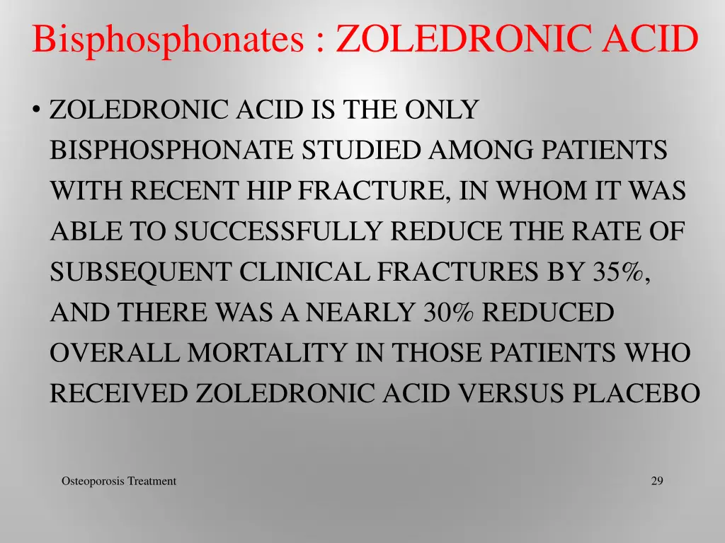 bisphosphonates zoledronic acid