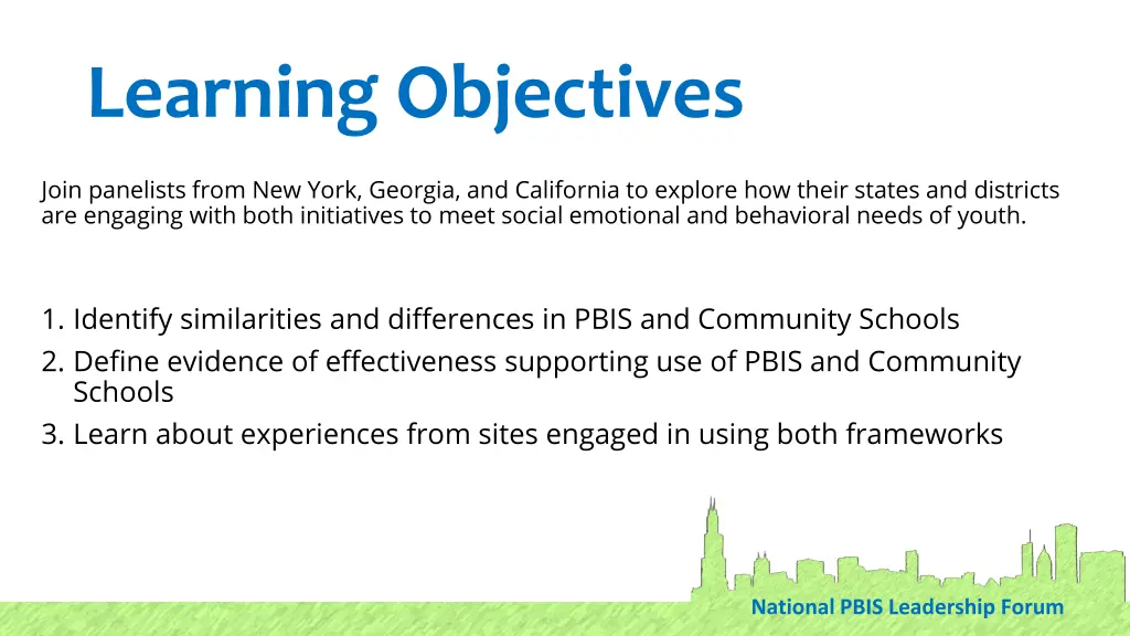 learning objectives