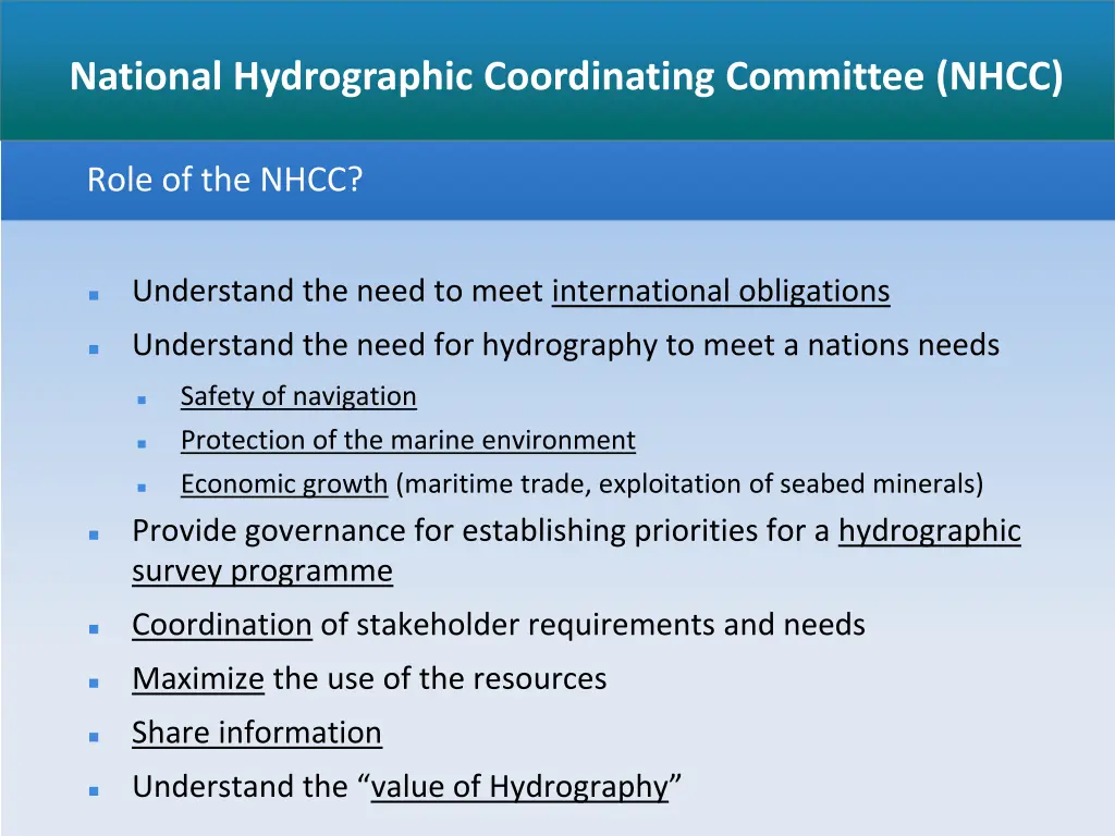 national hydrographic coordinating committee nhcc 8