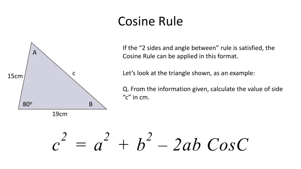 cosine rule 2