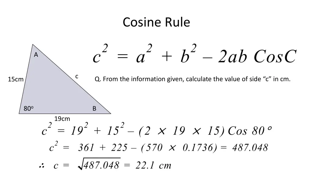 cosine rule 3