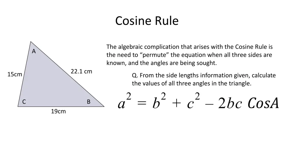 cosine rule 4