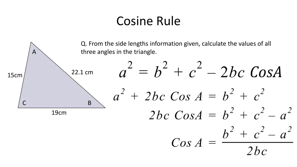 cosine rule 5