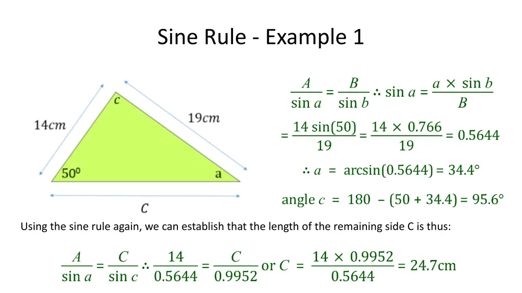 sine rule example 1 1