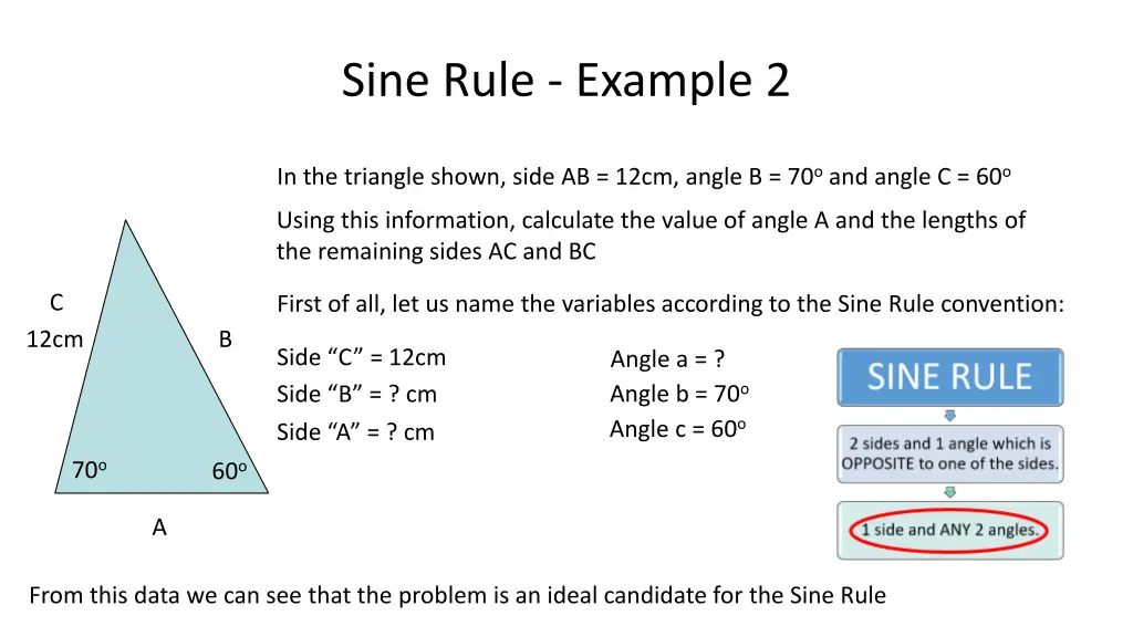 sine rule example 2