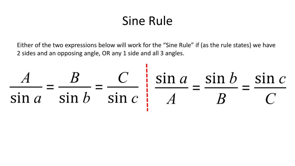 sine rule