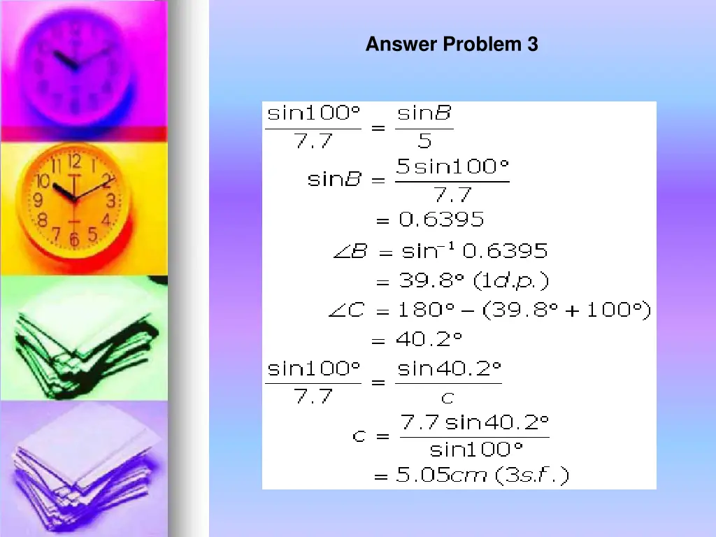 answer problem 3