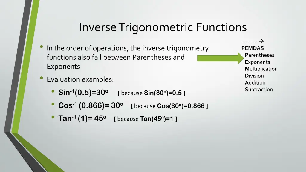inverse trigonometric functions 1