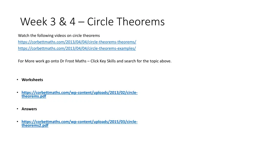 week 3 4 circle theorems