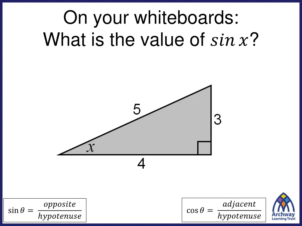 on your whiteboards what is the value of