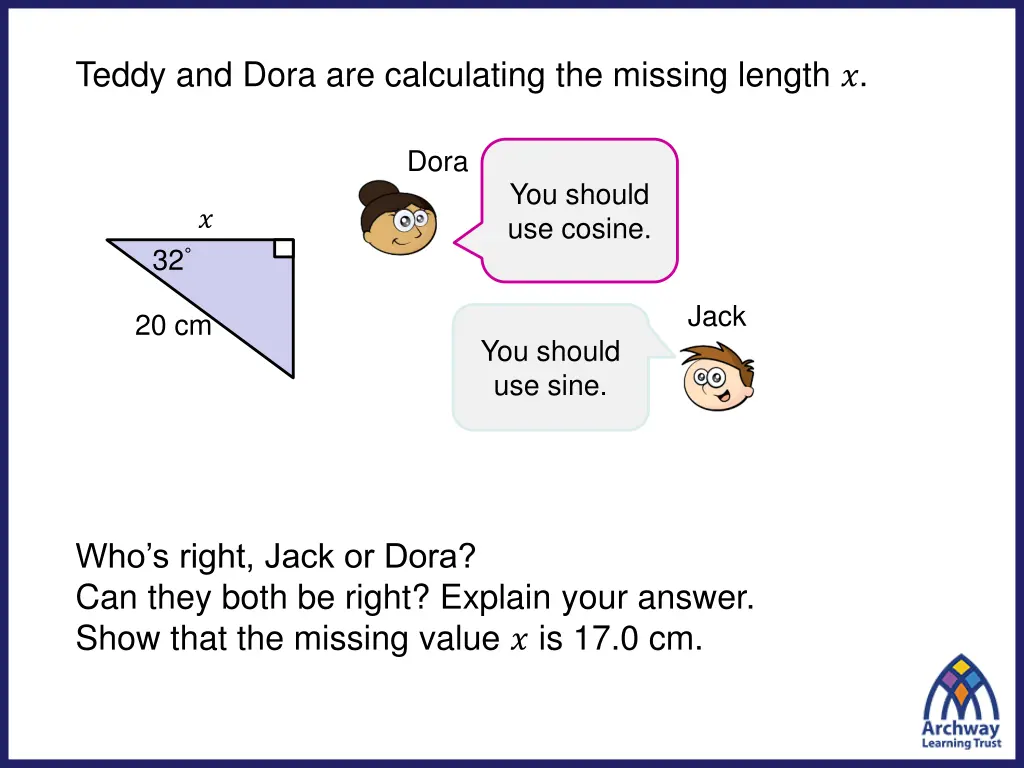 teddy and dora are calculating the missing length