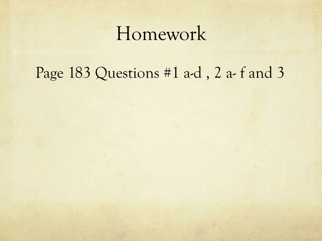 homework