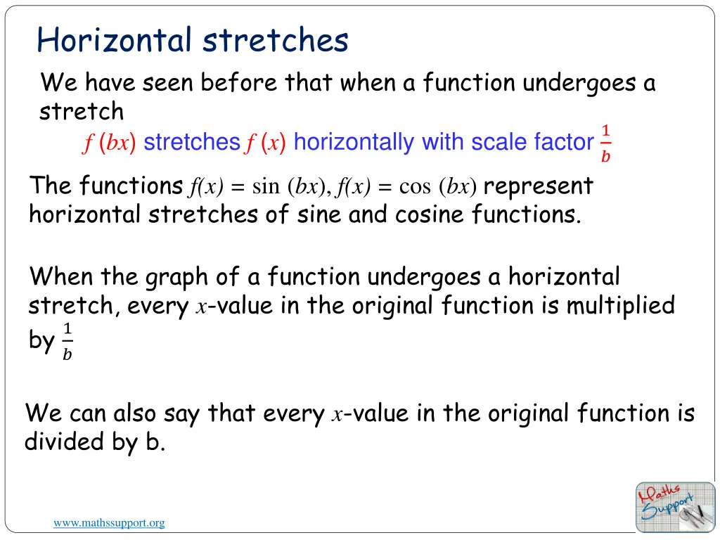 horizontal stretches we have seen before that