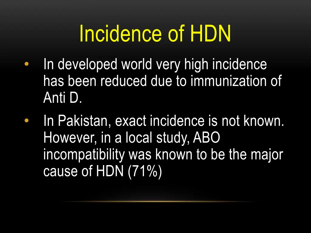 incidence of hdn