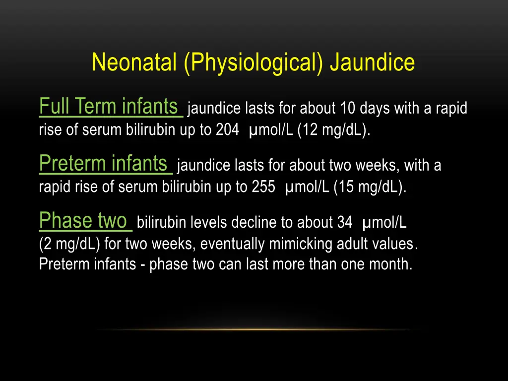 neonatal physiological jaundice
