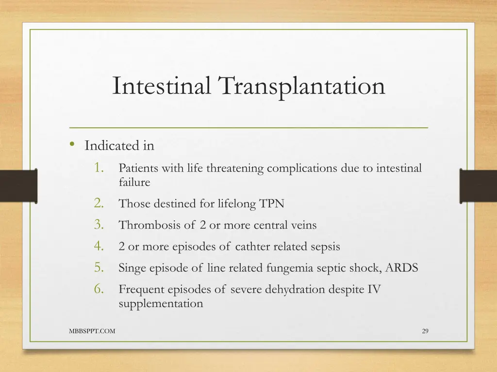 intestinal transplantation