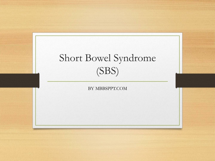 short bowel syndrome sbs
