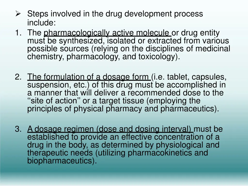 steps involved in the drug development process