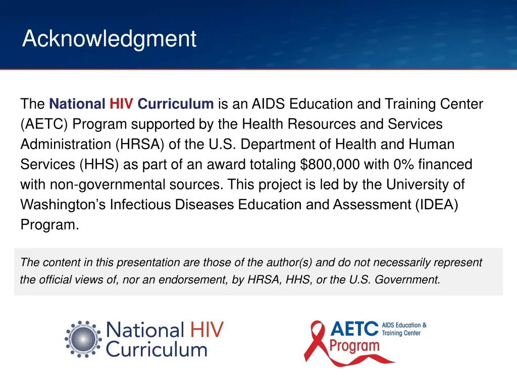 acknowledgment