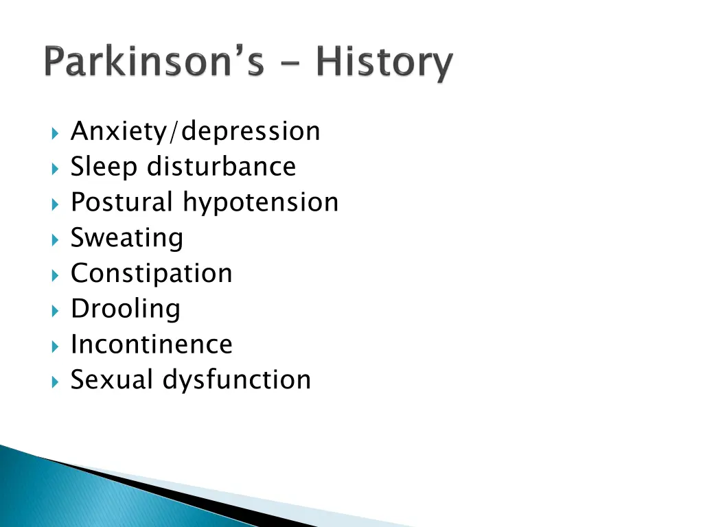 anxiety depression sleep disturbance postural