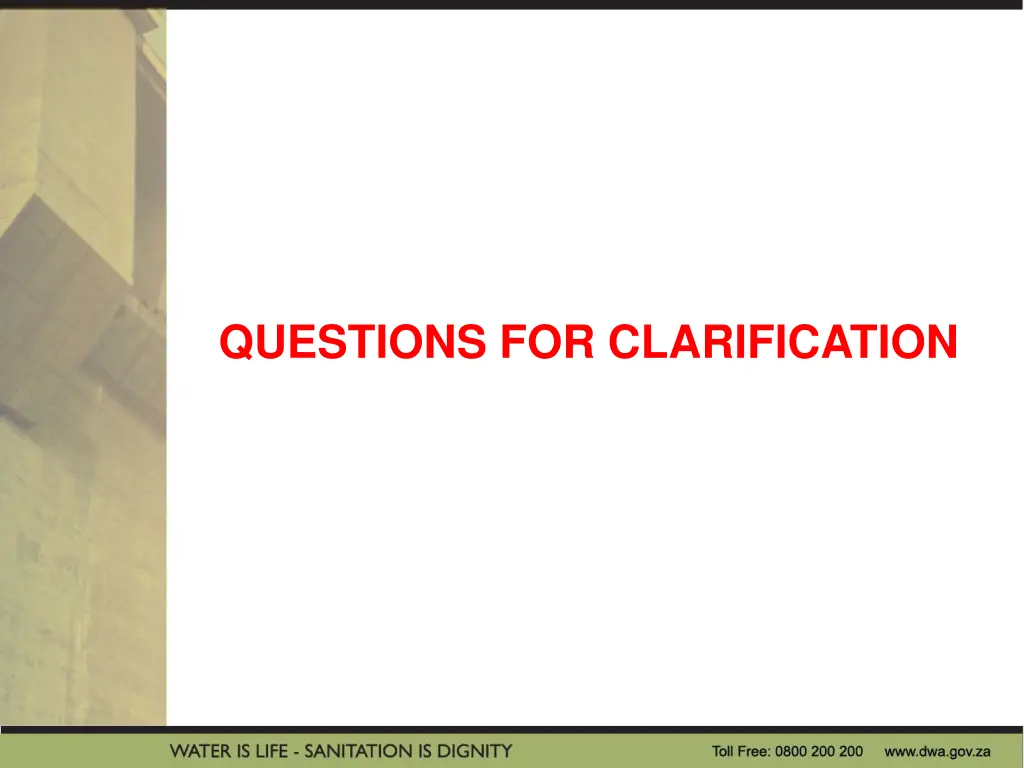 questions for clarification