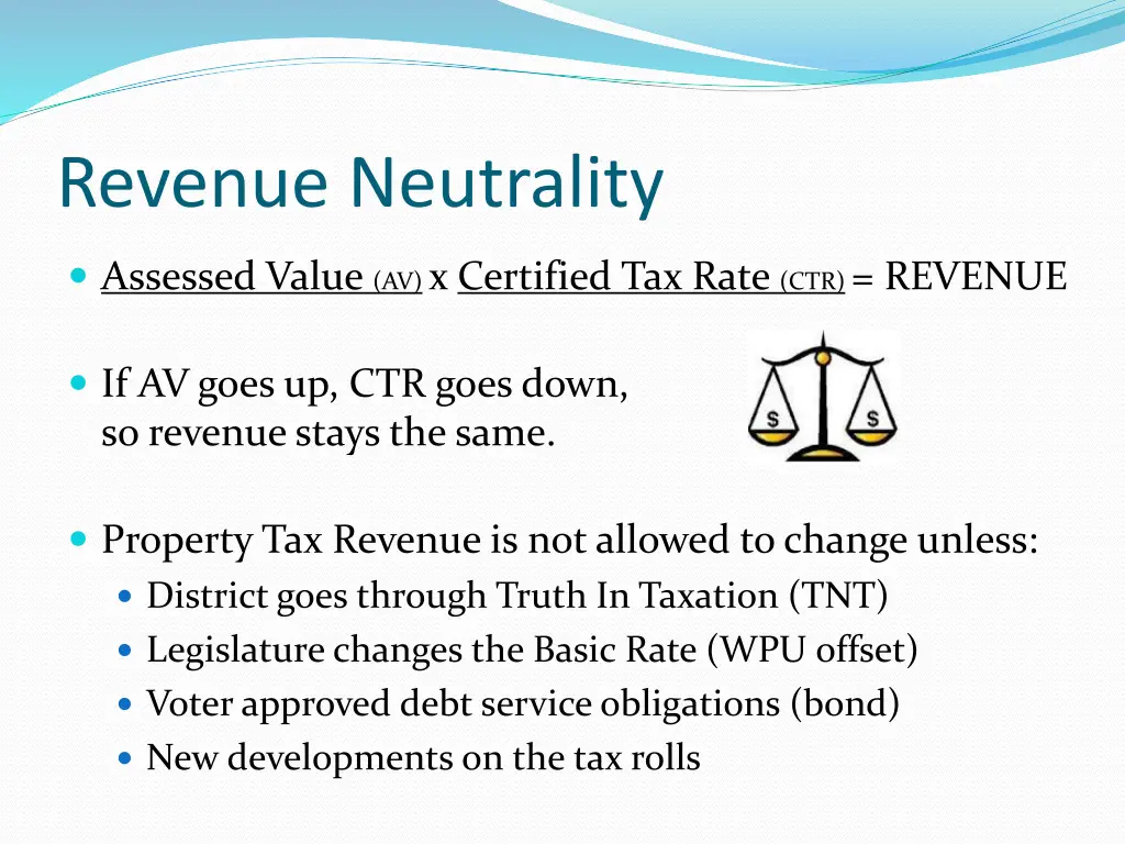 revenue neutrality