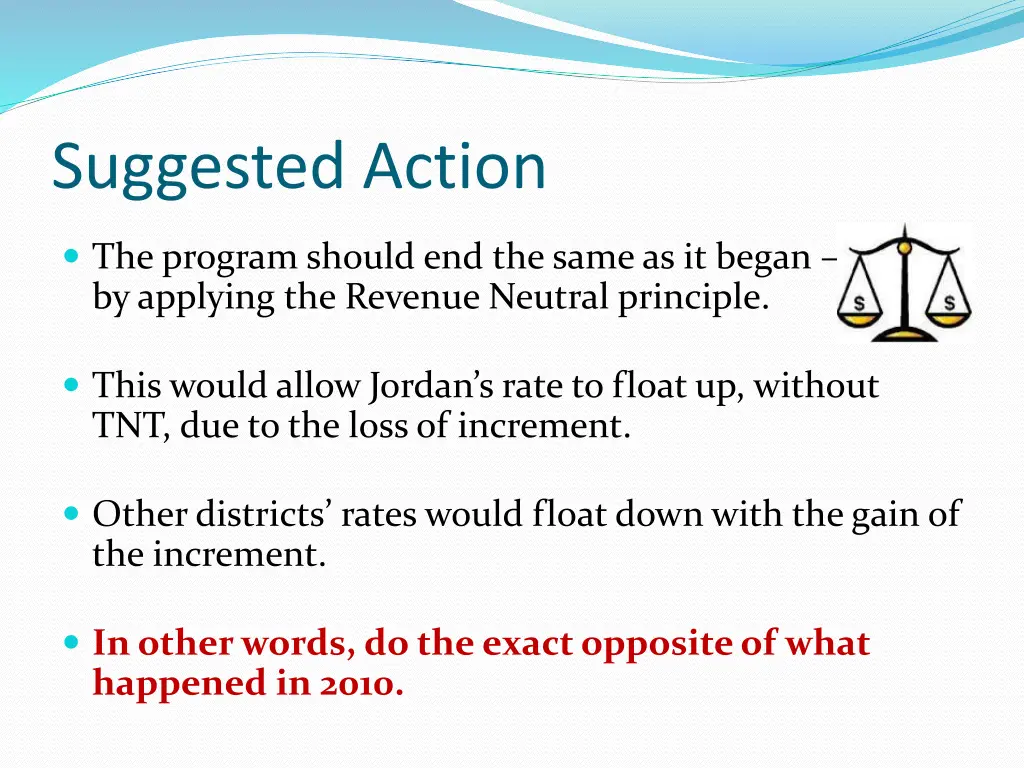 suggested action