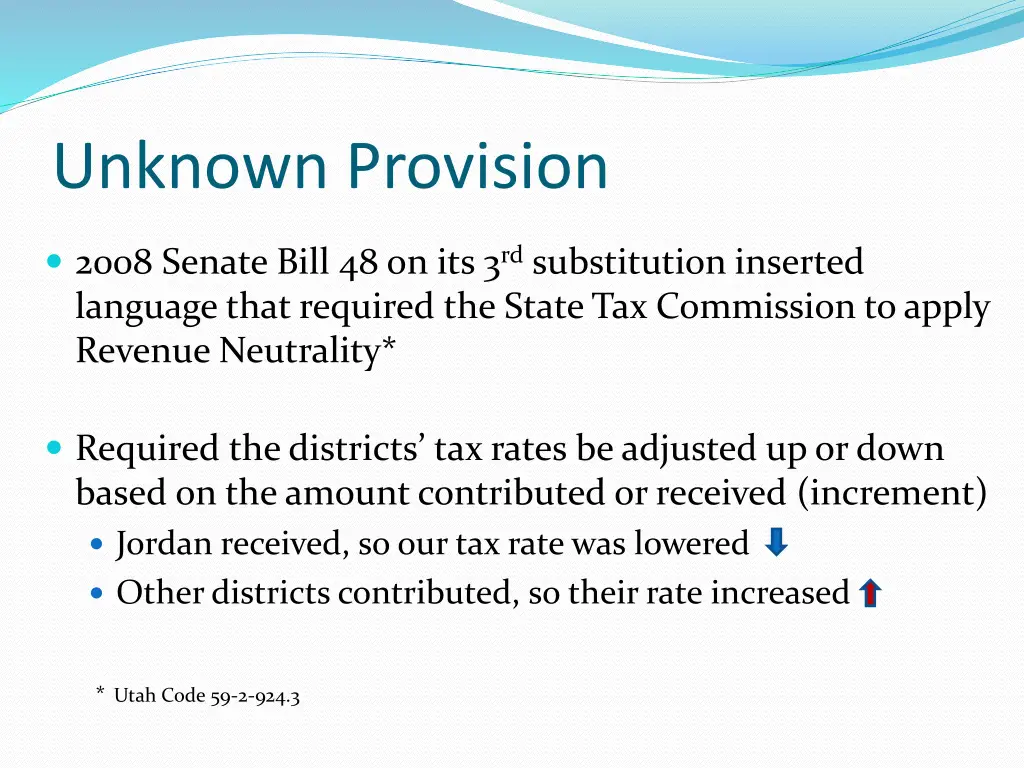 unknown provision