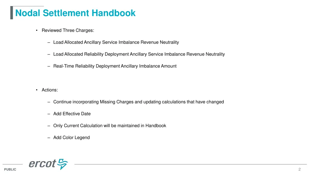 nodal settlement handbook