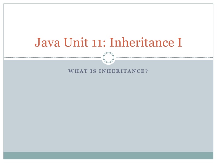 java unit 11 inheritance i