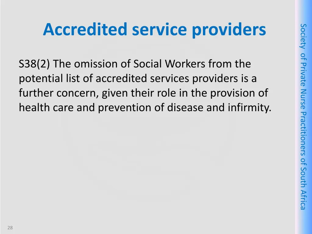 accredited service providers