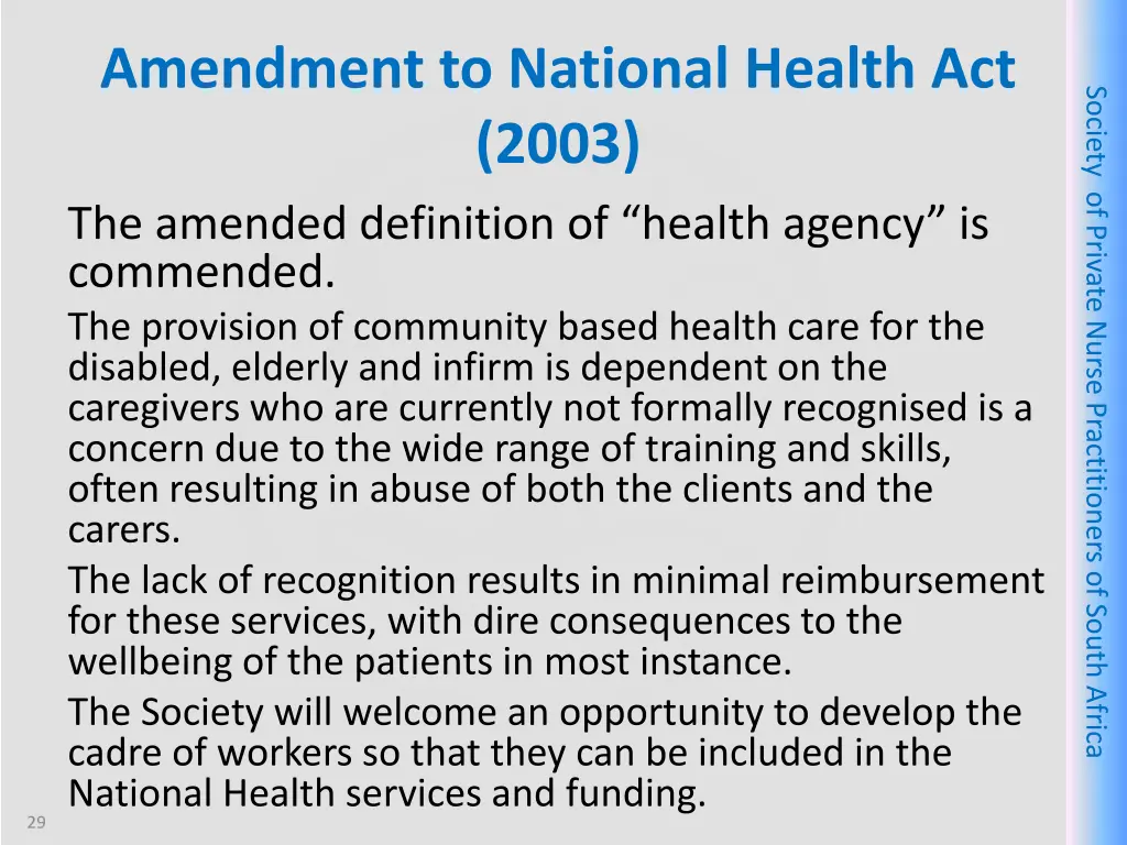 amendment to national health act 2003 the amended