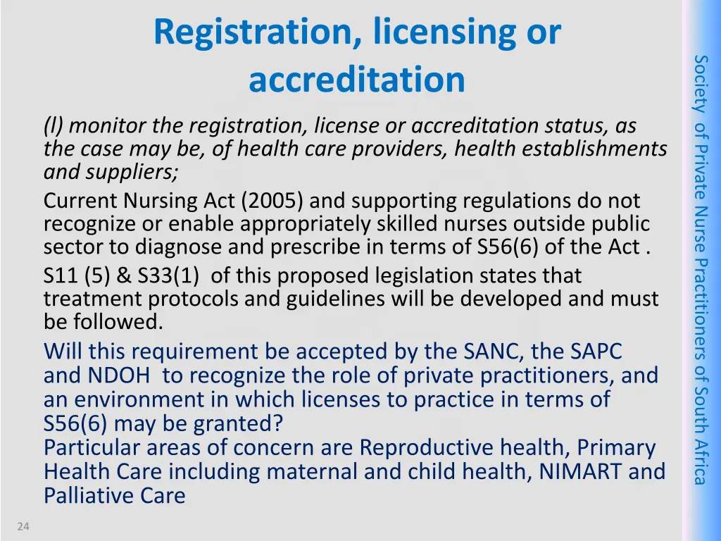 registration licensing or accreditation