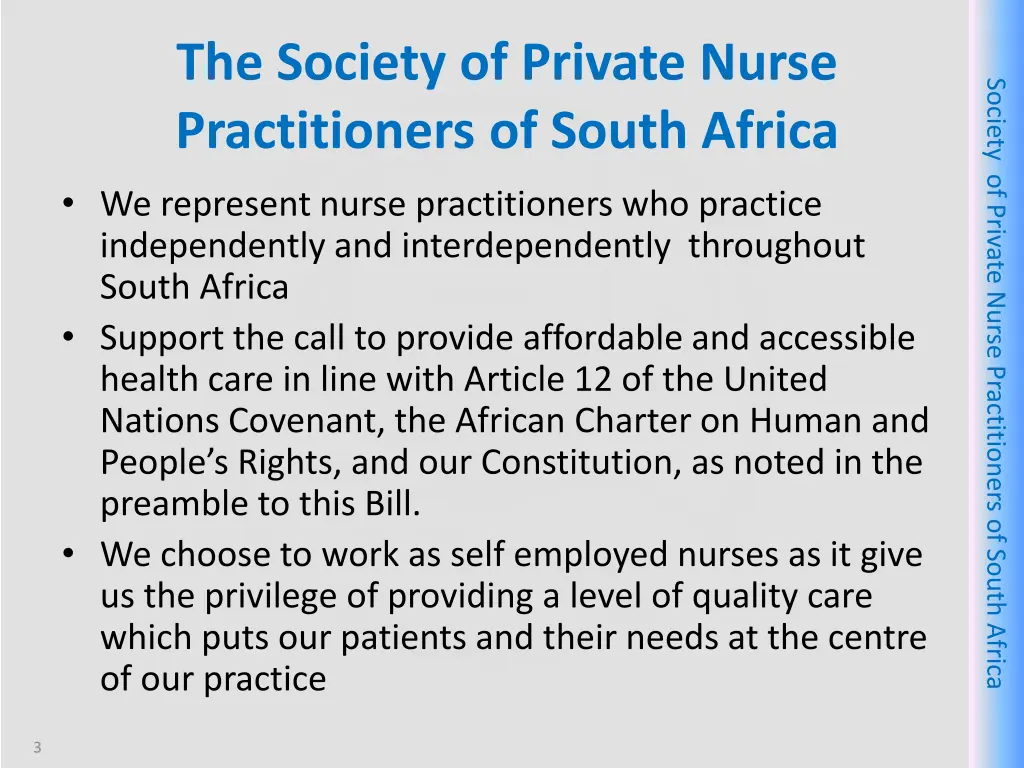 the society of private nurse practitioners