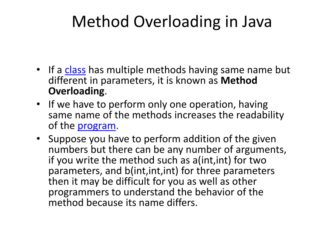 method overloading in java