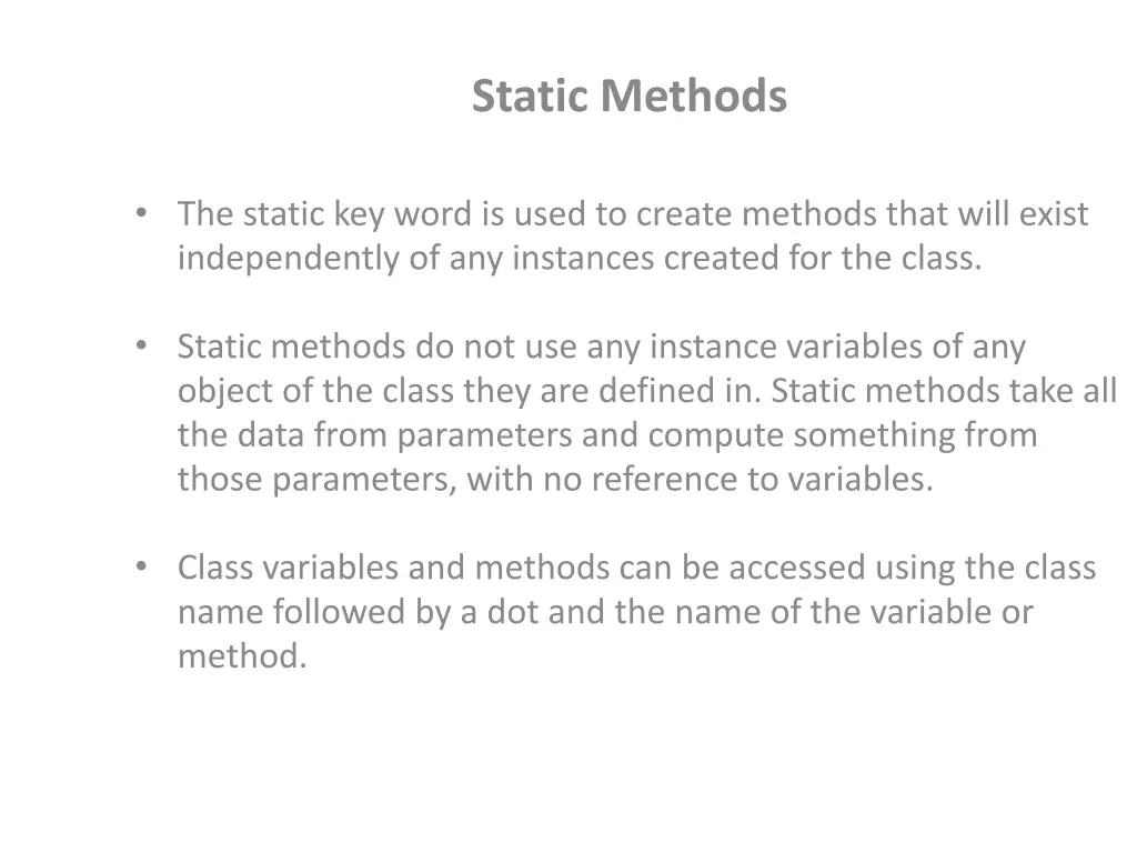 static methods