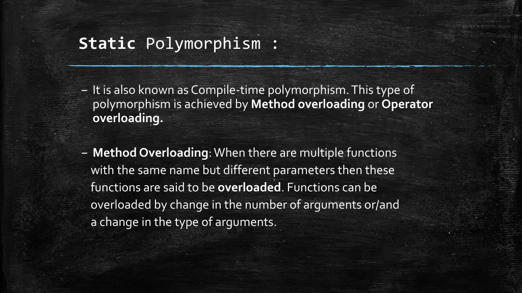 static polymorphism