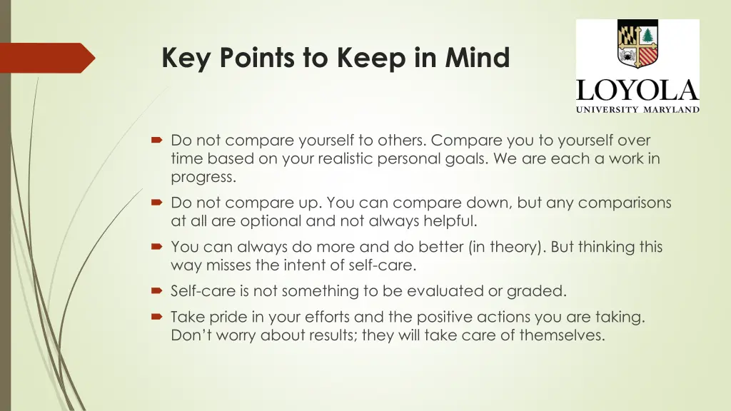 key points to keep in mind