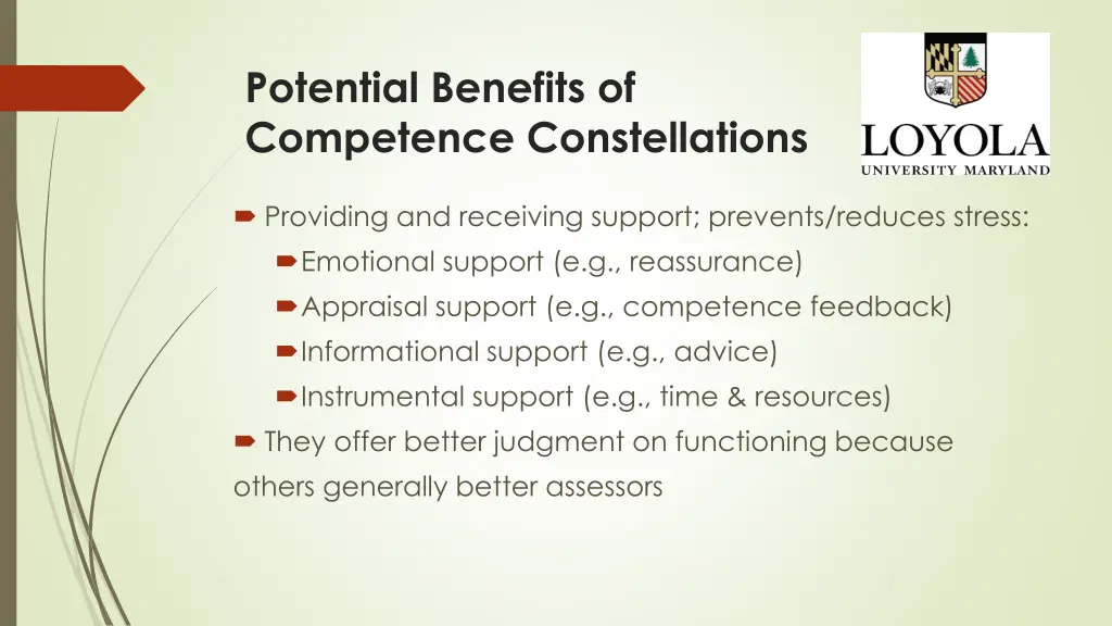 potential benefits of competence constellations