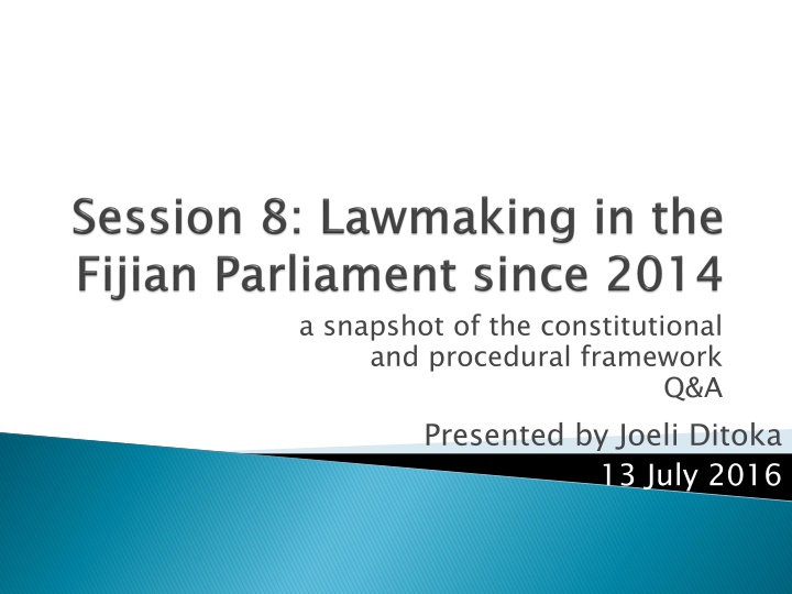a snapshot of the constitutional and procedural