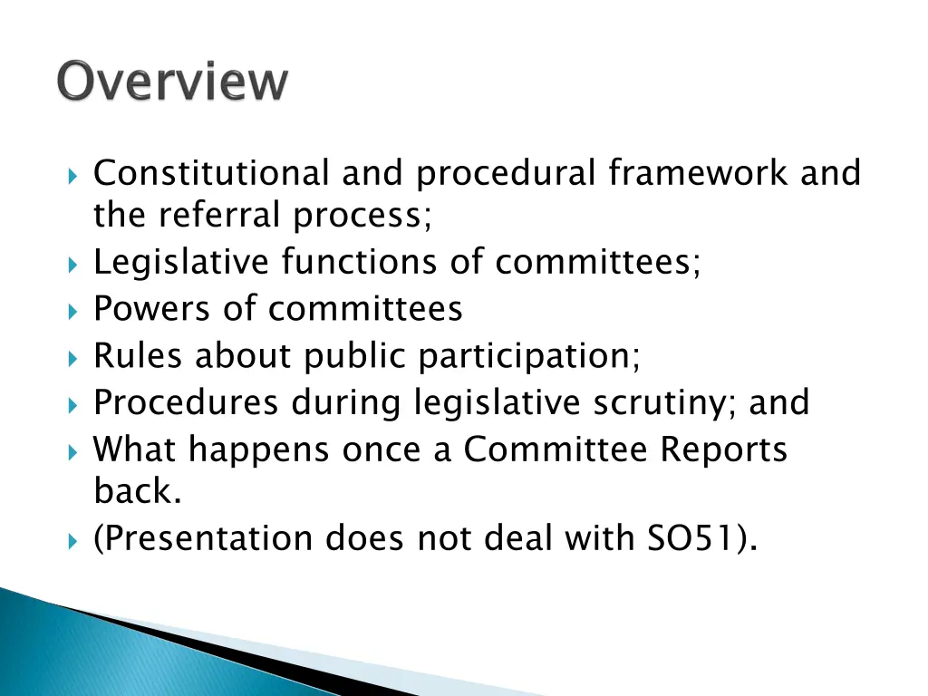 constitutional and procedural framework