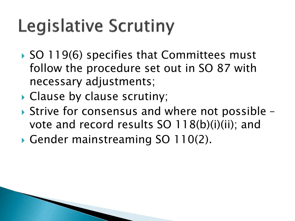 so 119 6 specifies that committees must follow