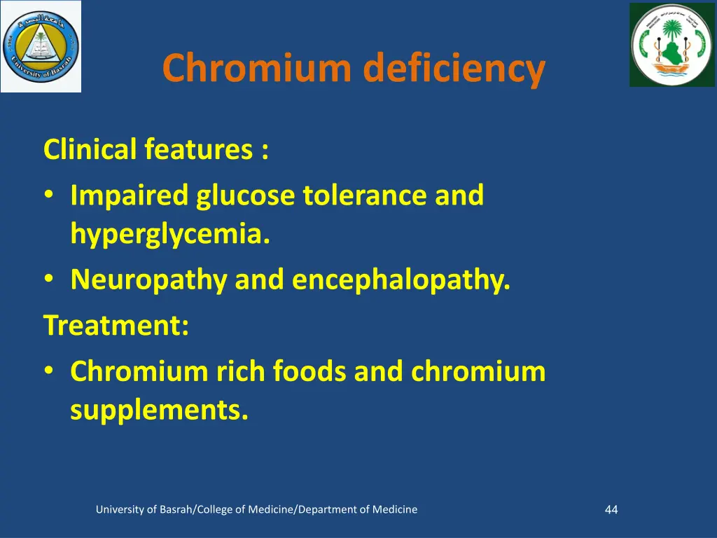 chromium deficiency