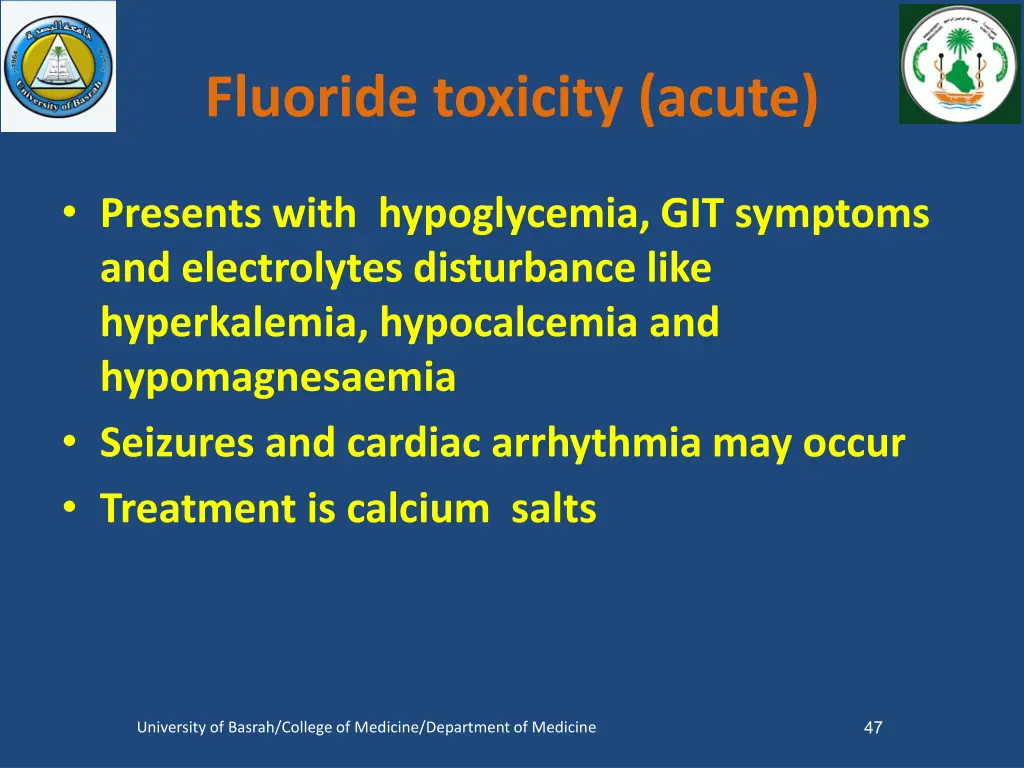 fluoride toxicity acute